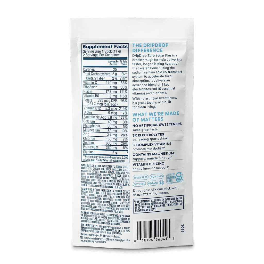 DripDrop Zero Sugar Plus 2-Stick Sample Pack